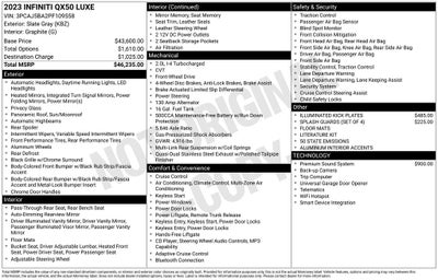 2023 INFINITI QX50 LUXE FWD