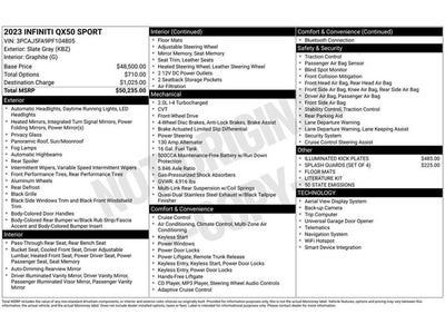 2023 INFINITI QX50 SPORT FWD