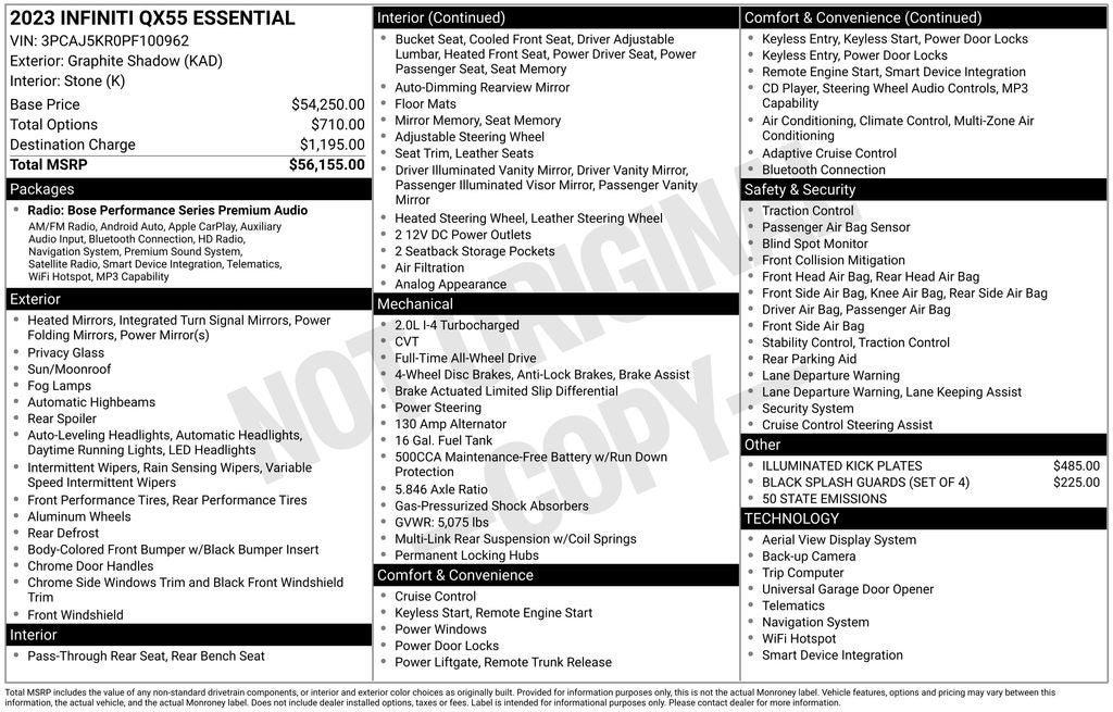 2023 INFINITI QX55 ESSENTIAL AWD