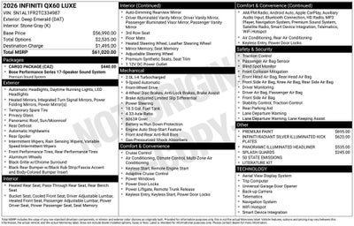 2026 INFINITI QX60 Luxe FWD