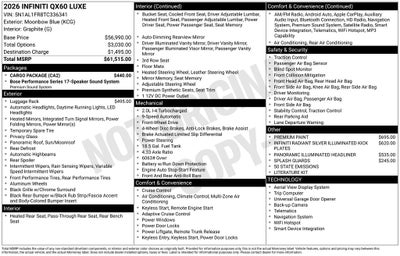 2026 INFINITI QX60 Luxe FWD