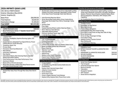 2026 INFINITI QX60 Luxe FWD