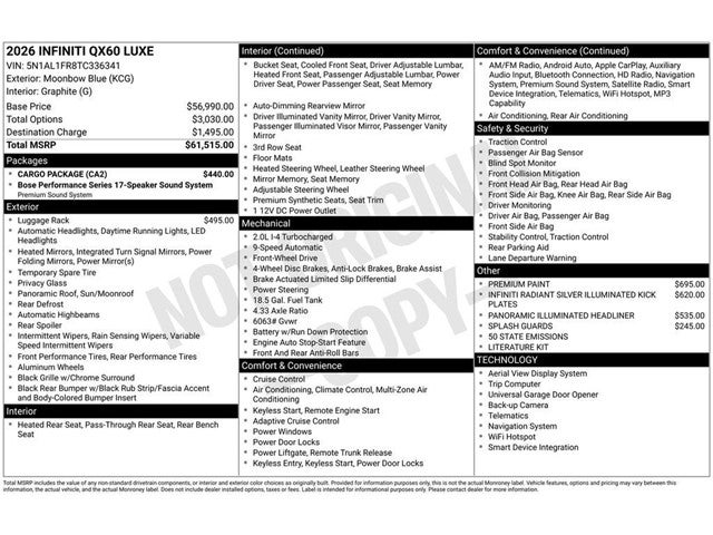 2026 INFINITI QX60 Luxe FWD