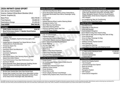 2026 INFINITI QX60 Sport AWD