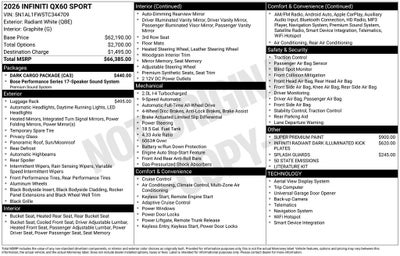 2026 INFINITI QX60 Sport AWD