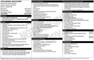 2026 INFINITI QX60 Sport AWD