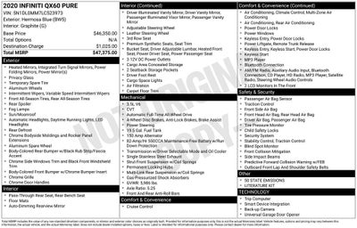 2020 INFINITI QX60 PURE AWD