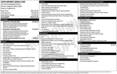 2020 INFINITI QX60 LUXE AWD