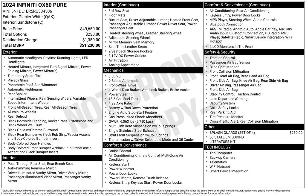 2024 INFINITI QX60 PURE FWD