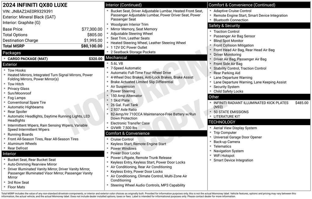 2024 INFINITI QX80 LUXE 4WD