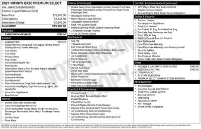 2021 INFINITI QX80 PREMIUM SELECT 4WD