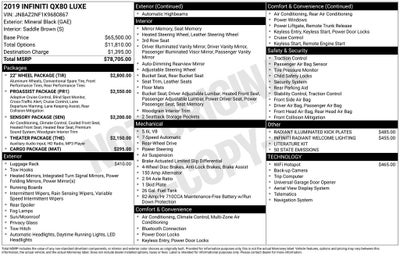 2019 INFINITI QX80 LUXE