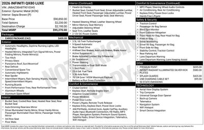 2026 INFINITI QX80 Luxe 2WD