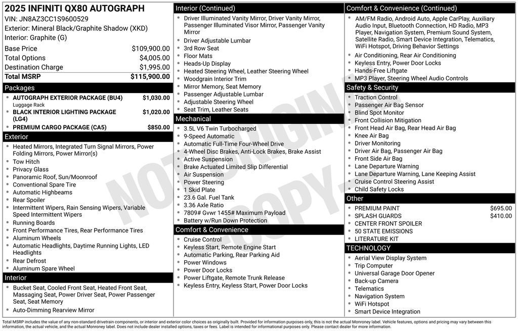 2025 INFINITI QX80 Autograph 4WD