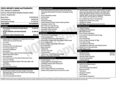 2025 INFINITI QX80 Autograph 4WD