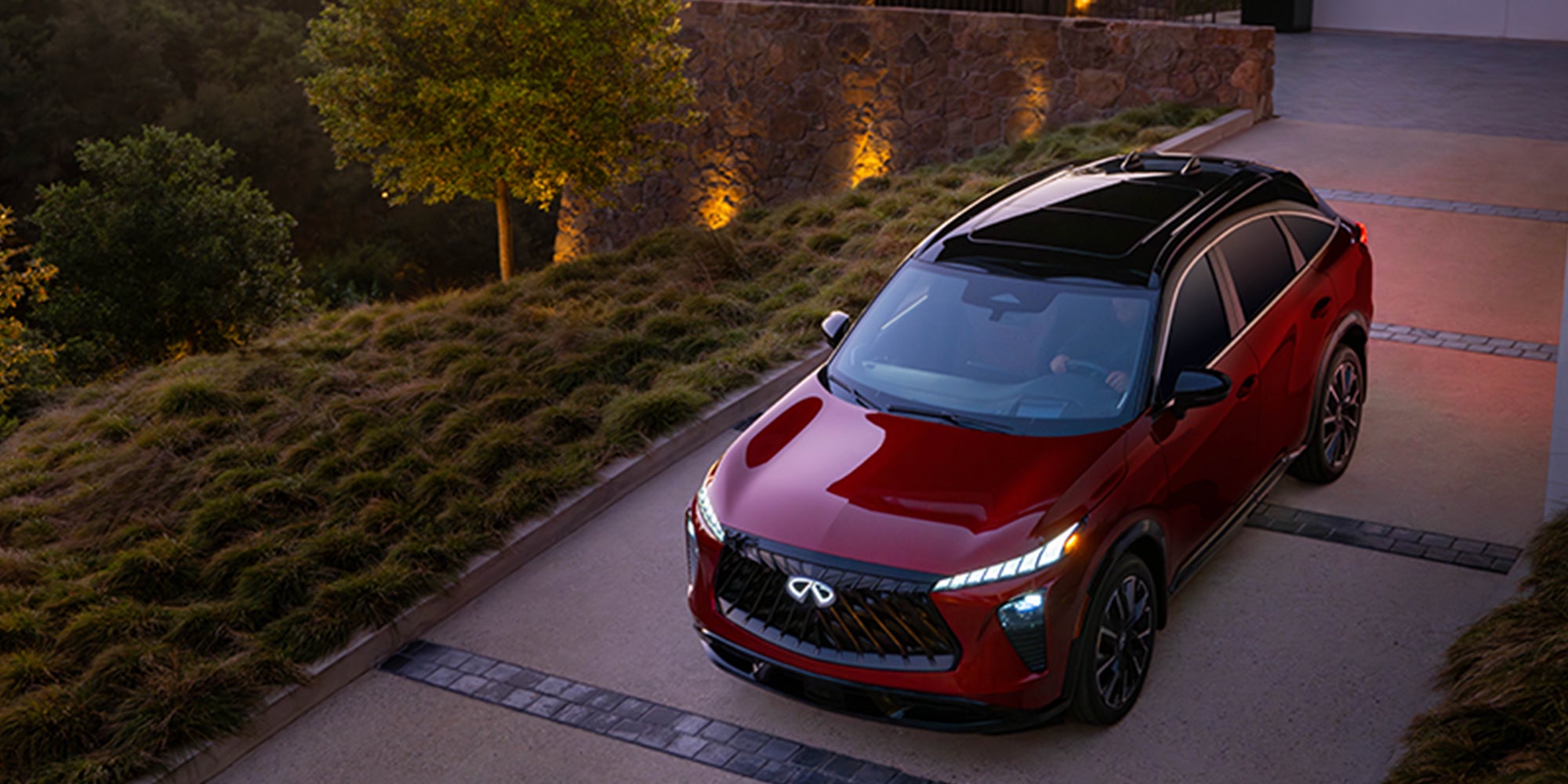 2027 INFINITI QX65 exterior design and sculpted hood view in Benton, AR