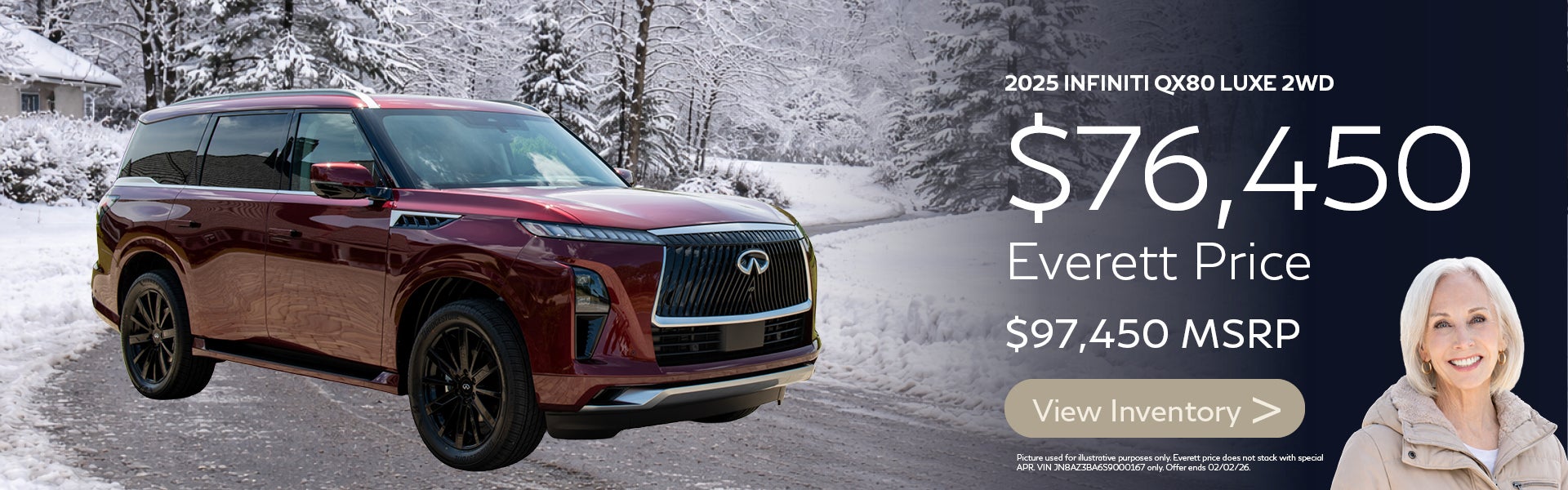 2025 QX80 Luxe 2WD $76,450